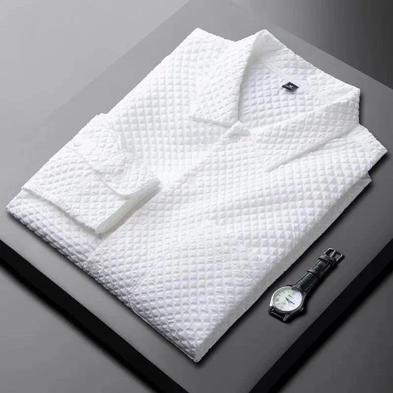 Imported Fabric Bubble Popcorn Plain Premium Cotton Shirts( WITH POCKET) | Choose Your Color