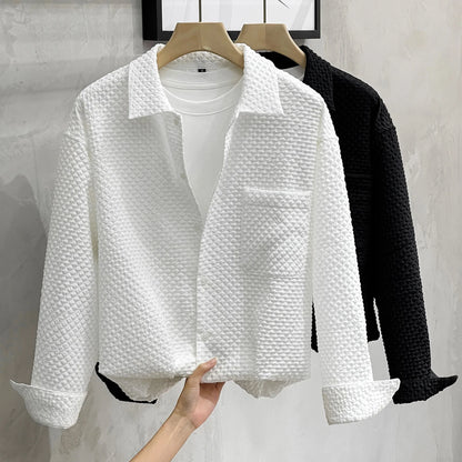 Imported Fabric Bubble Popcorn Plain Premium Cotton Shirts( WITH POCKET) | Choose Your Color